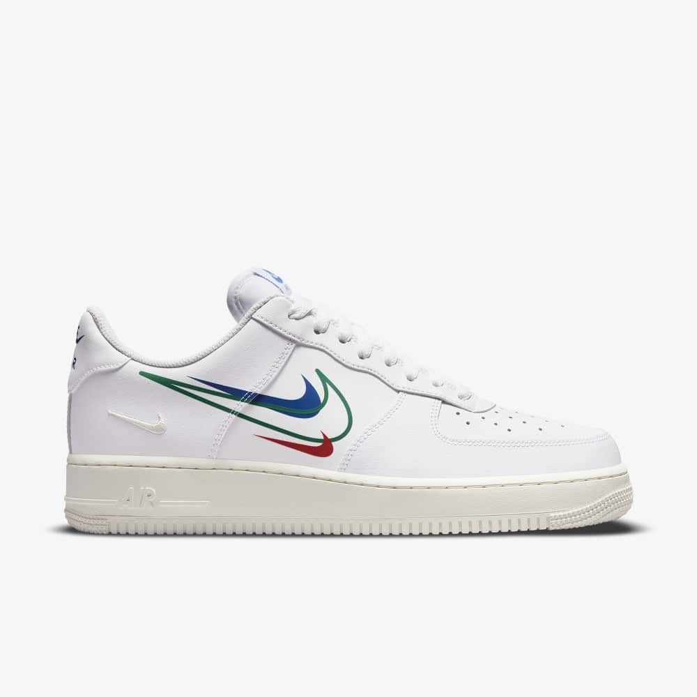 Air force 1 outlet blue and red swoosh